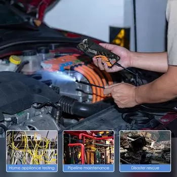 Эндоскопическая камера 1920*1440 со светодиодной подсветкой 6+1, 2 камеры, IP67, водонепроницаемая инспекционная камера TYPE-C чёрный