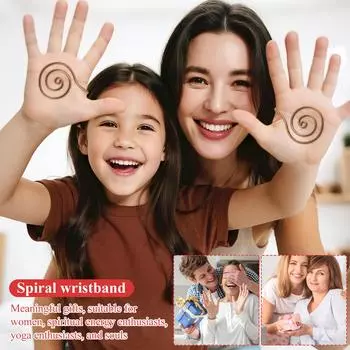 Энергетические спиральные кольца для рук Ручной работы медные кольца с драгоценными камнями, Значимый рождественский подарок, Подарок на День матери или Ювелирный подарок для женщин One Size