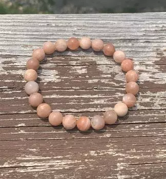 Энергетический браслет Sunstone снимает стресс и усиливает положительную энергию 4mm