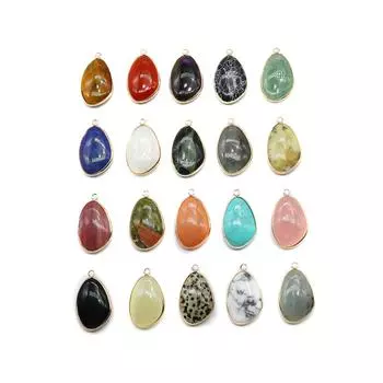 Энергичный кулон из натурального камня, неправильный агат, тигровый глаз, камень, драгоценный камень, подвески для изготовления ювелирных изделий, ожерелья, браслеты, аксессуары 35 21 мм 1Pc/3521mm