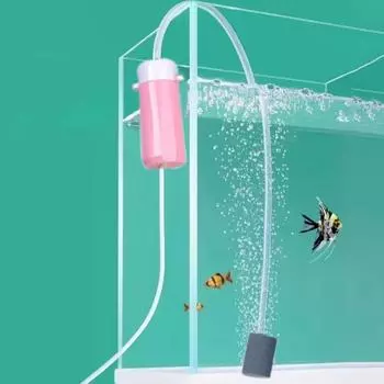 Энергосберегающий аквариумный воздушный насос, бесшумный аэратор, портативный небольшой оксигенатор для аквариума темно-синий