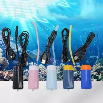 Энергосберегающий воздушный насос для аквариума USB-аэраторный насос Портативный кислородный насос для аквариума светло-синий