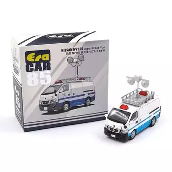 Эпоха 1:Масштаб 64, совместимый с Nissan NV350 (Японский полицейский фургон) в белом/синем цвете