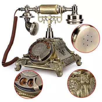 Эпоксидная смола классический проигрыватель циферблат винтажный архаичный европейский телефон украшение для элегантный