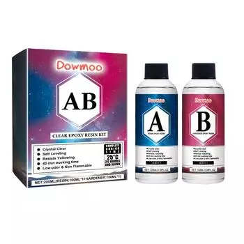 Эпоксидная смола кристально чистая - не желтеет и не образует пузырьков, самовыравнивающаяся, простая для самостоятельного изготовления ювелирных изделий из художественной смолы