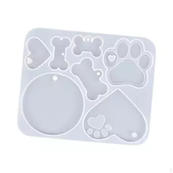 Эпоксидная смола модель собачьего жетона силиконовый декоративный декор ручная работа принадлежности кулон