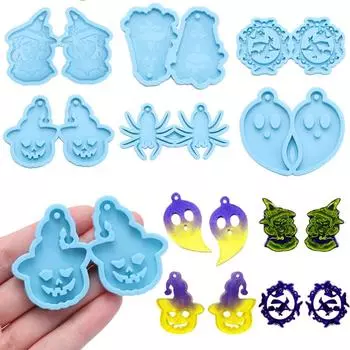 Эпоксидные инструменты для изготовления ювелирных изделий, серьги «Счастливый Хэллоуин», смоляная форма, формы для подвесок, силиконовая форма из смолы