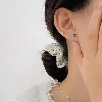 Эпоксидные серьги-бабочки, высококачественный дизайн, уникальная текстура, стиль Ins, нишевые серьги