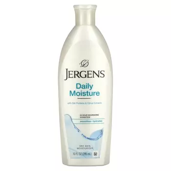 Jergens, Ежедневное увлажнение, с протеинами шелка и экстрактом цитрусовых, 10 жидких унций (295 мл)