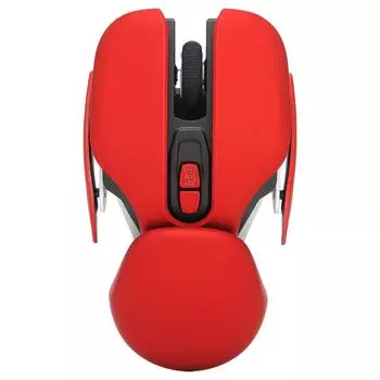 Эргономичная беспроводная мышь Встроенная батарея Регулируемый DPI Процесс гальванопокрытия Интегрированная конструкция красный
