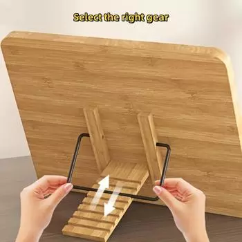 Эргономичная деревянная подставка для чтения - регулируемая в 8 углах конструкция для книг, планшетов и ноутбуков, полированная поверхность для взрослых и студентов. 1 piece