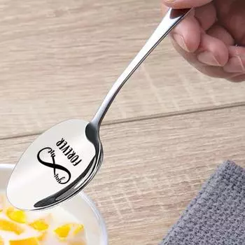 Эргономичная длинная ручка для еды, ложка для еды, свадебный банкет, большая зеркальная поверхность для десерта, легкая очистка I
