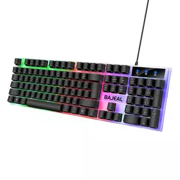 # Эргономичная клавиатура 1,5 м кабель игровая клавиатура для компьютера ноутбука (черный)