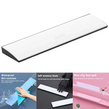 Эргономичная клавиатура из искусственной кожи, мягкая противоскользящая подушка, очищаемая профессиональная кожаная подушка на запястье 61-Keys Blue