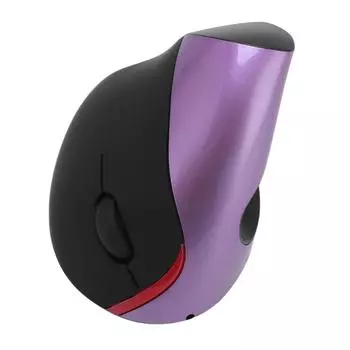 Эргономичная мышь для правой руки 3 регулируемых уровня DPI 800 1200 1600 Перезаряжаемая 2.4G Беспроводная фиолетовый