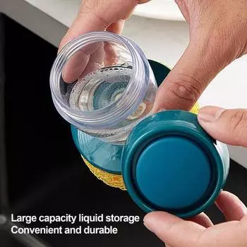 Эргономичная, не царапающая, легко наполняемая тарелка, щетка для мытья посуды, кастрюля, сковорода, мойка, дозатор мыла, инструмент для ресторана Palm синий