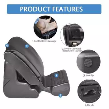 Эргономичная подставка для ног, складные пуфы, регулируемый по высоте угол, табурет, 3 функциональных режима, максимальная нагрузка 120 фунтов, для офиса, под столом, автомобиль