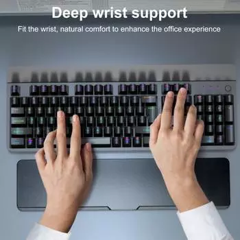 Эргономичная подставка для рук для клавиатуры Yousheng с отделениями, нескользящая конструкция, многоцелевой настольный ящик для хранения, поддержка запястья для клавиатуры белый