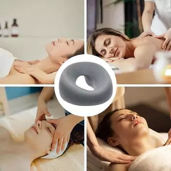 Эргономичная подушка для лежания с эффектом памяти, дышащая подушка для головы, массажная подушка для лица, подушка для салона красоты серый