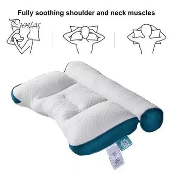 Эргономичная подушка для поддержки шеи. Защита шейки матки. Подушки из пены с эффектом памяти для сна по бокам спины и живота. Дышащая подушка для отдыха на шее для спальни, отеля. синий