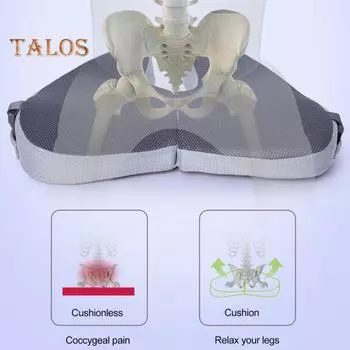 Эргономичная подушка для ягодиц, подушка для сиденья при геморрое, поддержка копчика, коррекция осанки, поддержка пены с эффектом памяти, U-образный дизайн, медленный отскок, офис, автомобиль и т. д. чёрный