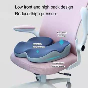 Эргономичная подушка для ягодиц, подушка для сиденья от геморроя, не забитая, смягчающая давление на копчик, пена с эффектом памяти светло-зеленый