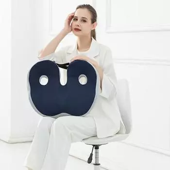 Эргономичная подушка для ягодиц, подушка для сиденья при геморрое, облегчение давления на копчик, поддержка с эффектом памяти, мягкое облегчение боли в спине, медленный отскок, удобное сидение чёрный