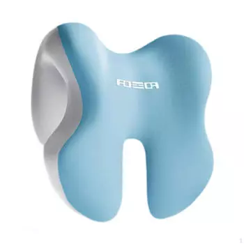 Эргономичная подушка для шеи для офисного кресла со съемным чехлом и пеной с эффектом памяти Blue Gray