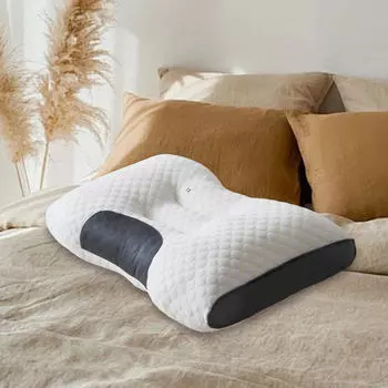 Эргономичная подушка для шеи, постельное белье, мягкое, впитывающее пот, для сна, шейный отдел позвоночника