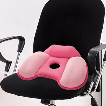Эргономичная подушка для сиденья из пены с эффектом памяти для офиса и путешествий розовый