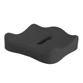 Эргономичная подушка для сиденья, подушка из пены с памятью для длительного сидения, подушка для ягодиц, подушка для облегчения ишиаса, подушка для копчика, для облегчения боли в спине, для офисных работников, водителей автомобилей чёрный