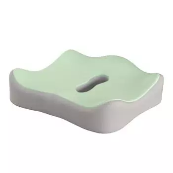 Эргономичная подушка для сиденья, подушка из пены с памятью для длительного сидения, подушка для ягодиц, подушка для облегчения ишиаса, подушка для копчика, для облегчения боли в спине, для офисных работников, водителей автомобилей зелёный