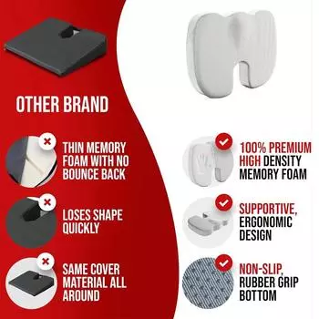 Эргономичная подушка из хлопка с эффектом памяти для офиса, подушка от геморроя, подушка для стула, сидячий артефакт, студенческая подушка для задницы