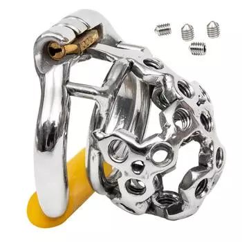 Эргономичное мужское устройство целомудрия Stealth Lock из нержавеющей стали, клетка для члена, замок для пениса, кольцо для члена, пояс верности, S061 38mm ring