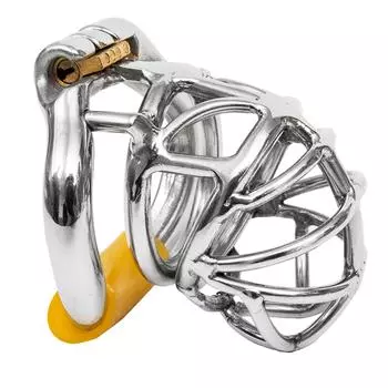 Эргономичное мужское устройство верности с замком из нержавеющей стали, клетка для члена, замок для пениса, кольцо для члена, пояс верности, S065 38mm ring