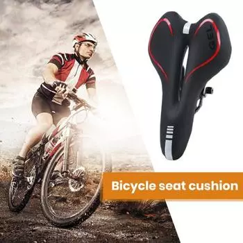 Эргономичное велосипедное седло Очень мягкая удобная подкладка из пены с эффектом памяти Утолщенная силиконовая подушка для велосипедного сиденья Универсальные дорожные аксессуары для горного велосипеда чёрный