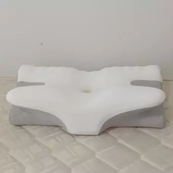 Эргономичные подушки для шеи с контуром шеи для облегчения боли в шее, подушка для кровати из пены с эффектом памяти, подушка для шеи с охлаждающей наволочкой 60x38x14cm светло-серый