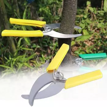 Эргономичные садовые ножницы с желтой ручкой для эффективной обрезки, домашнего садоводства и профессионального использования