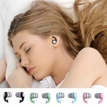 Эргономичные силиконовые беруши 25 дБ с шумоподавлением Водонепроницаемые многоразовые пыленепроницаемые беруши для защиты органов слуха для работы и сна Исследование Фокус синий