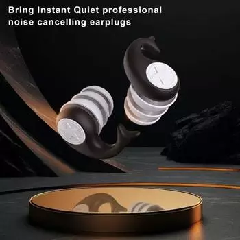 Эргономичные силиконовые беруши 25 дБ с шумоподавлением Водонепроницаемые многоразовые пыленепроницаемые беруши для защиты органов слуха для работы Исследование сна Фокус храпа зелёный