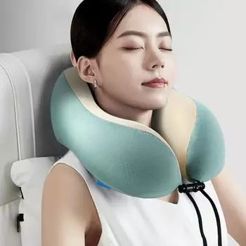 Эргономичный дизайн, U-образная подушка, портативная и удобная, необходима для путешествий из дома в офис и деловых поездок. кислотные синий