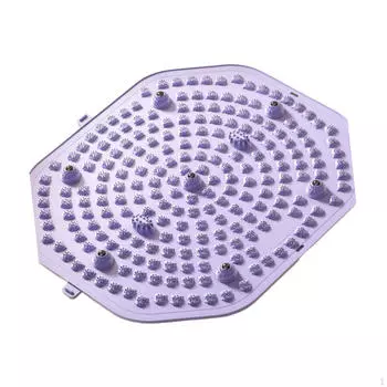 Эргономичный коврик для акупрессуры, компактный противоскользящий точечный массажер для ног для дома, путешествий, фиолетовый