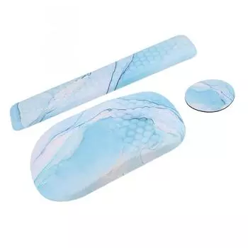 Эргономичный коврик для мыши с поддержкой запястья, пена с эффектом памяти, противоскользящая подставка для запястья клавиатуры с подставкой для Blue Plated