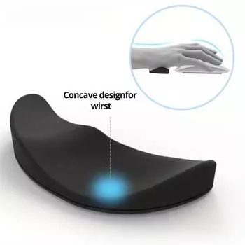 Эргономичный коврик для мыши с защитой от порезов G80 Gel Non-Slip Streamline Wrist Rest Support Mat Компьютерный коврик для мыши для офисного игрового ПК Right Hand Version серый