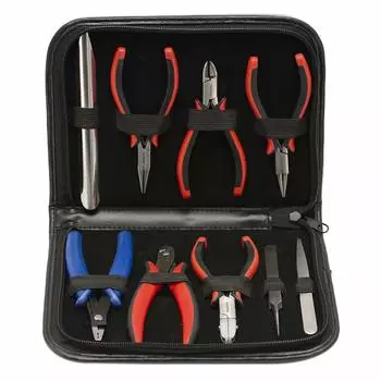 Эргономичный набор инструментов Beadsmith Deluxe Jewelry Pliers из 9 предметов с чехлом
