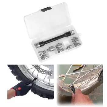 Эргономичный набор ключей для регулировки натяжения спиц мотоцикла с 10 закаленными стойками, подходит для инструмента для ремонта рукоятки мотоцикла Dirt Bike