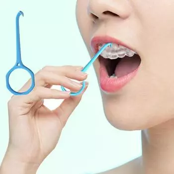 Эргономичный ортодонтический инструмент для снятия брекетов, портативный, легкий, стоматологический крючок зелёный