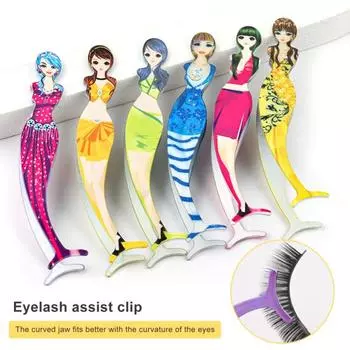 Эргономичный пинцет для накладных ресниц Нескользящий Высококачественный 3D Объем Форма русалки E