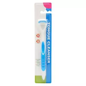 Эргономичный скребок для языка, удаление неприятного запаха изо рта, щетка для языка, средство для ухода за полостью рта, синий синий