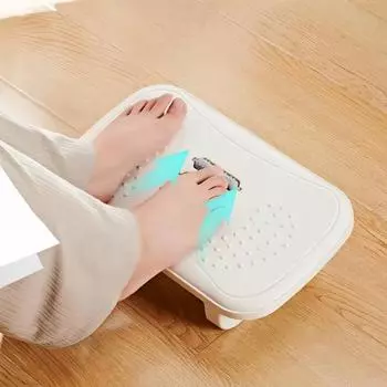 Эргономичный стул для ног Массажные ролики Подставка для ног с противоскользящей полосой Подставка для ног под столом Для детей Взрослых Пожилых Людей белый